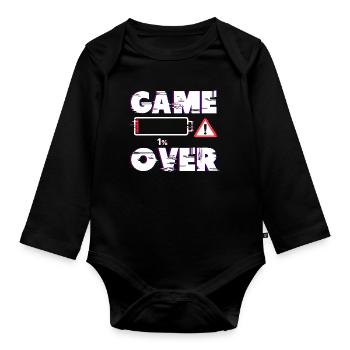 Gaming Gamer Video Games Controllers Gaming Gamers - Organic Longsleeve Baby Bodysuit - black - Front