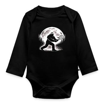 Bigfoot Tennisspieler - Baby Bio-Langarm-Body - Schwarz - Vorne
