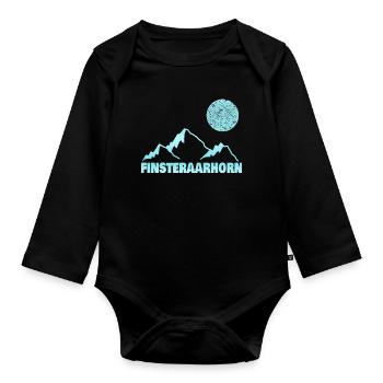 Bergsport finsteraarhorn - Baby Bio-Langarm-Body - Schwarz - Vorne