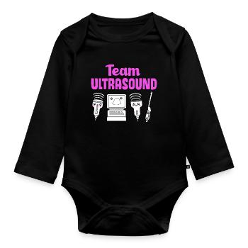Technicien ultrasonique Technicien ultrasonore - Body Bébé bio manches longues - noir - Devant