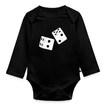 67 - Soixante-sept Numéro 67 Dés mème Lancer Six - Body Bébé bio manches longues - noir - Devant
