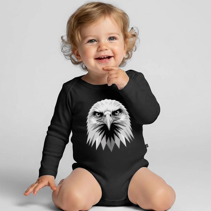 Eagle Bald Eagle Golden Eagle White-tailed Eagle Organic Longsleeve Baby Bodysuit