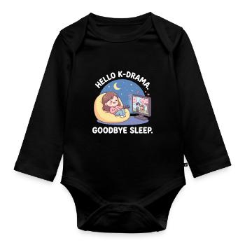 Koreanisches Drama K-Drama Liebhaber Kdrama - Baby Bio-Langarm-Body - Schwarz - Vorne