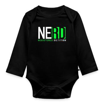 Diet Dietician - Organic Longsleeve Baby Bodysuit - black - Front