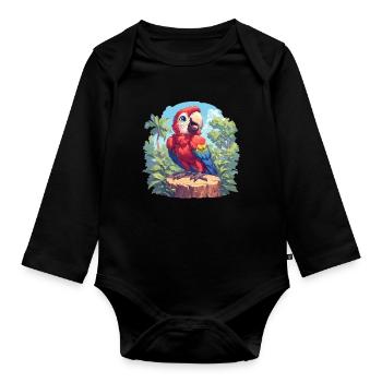 Aras Ara - Baby Bio-Langarm-Body - Schwarz - Vorne