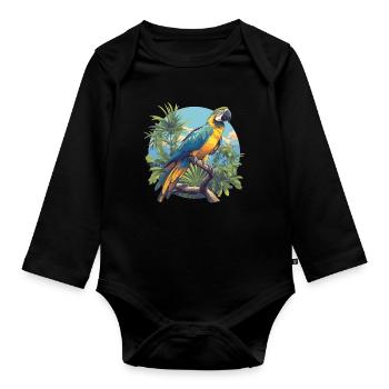 Aras Ara - Baby Bio-Langarm-Body - Schwarz - Vorne