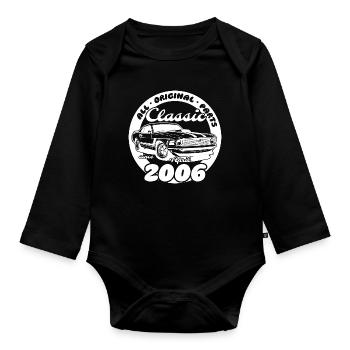 20th Birthday - Classic Musclecar 04/2006 - Organic Longsleeve Baby Bodysuit - black - Front