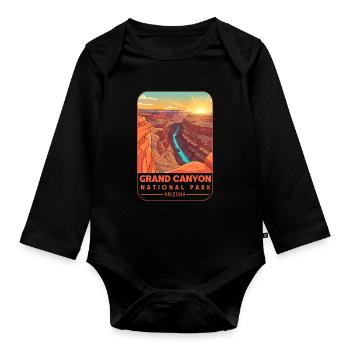 Grand Canyon National Park Arizona - Organic Longsleeve Baby Bodysuit - black - Front