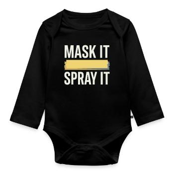 Car Body Workshop Car Body Technician - Organic Longsleeve Baby Bodysuit - black - Front