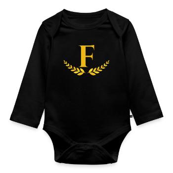 F - Baby Bio-Langarm-Body - Schwarz - Vorne