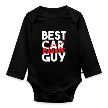 Rythme cardiaque Pouls de Karaté Silhouette d’arts martiaux - Body Bébé bio manches longues - noir - Devant