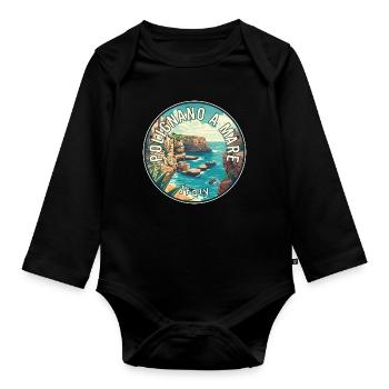 Experience Coastal Splendor Polignano a Mare Italy - Organic Longsleeve Baby Bodysuit - black - Front