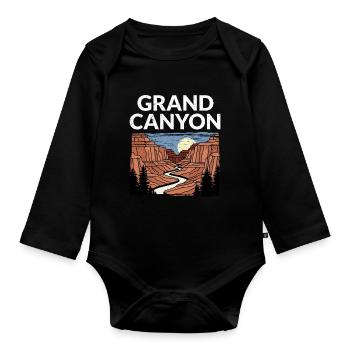 Grand Canyon Nationalpark Wanderer - Baby Bio-Langarm-Body - Schwarz - Vorne
