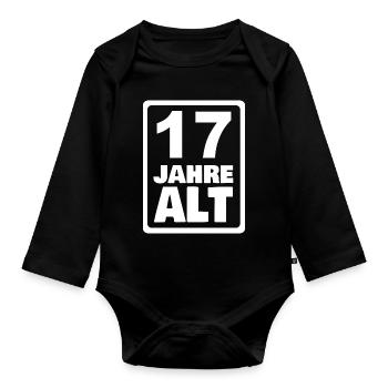 17 - Baby Bio-Langarm-Body - Schwarz - Vorne