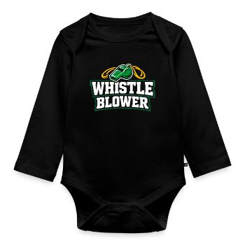 Soccer Training Youth Sports Coach - Organic Longsleeve Baby Bodysuit - black - Front