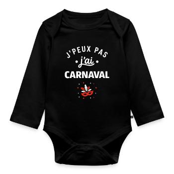 Karneval - Baby Bio-Langarm-Body - Schwarz - Vorne