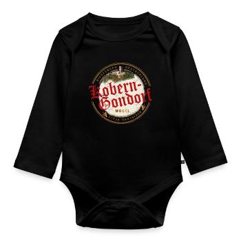 Moselle Vintage de Kobern Gondorf, Rhénanie-Palatinat - Body Bébé bio manches longues - noir - Devant