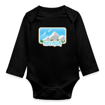 Berg Nevada - Baby Bio-Langarm-Body - Schwarz - Vorne