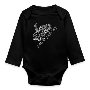 Bad Destiny in weiß - Baby Bio-Langarm-Body - Schwarz - Vorne