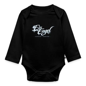 Eisengel: Kalter Blick, Warmes Herz - Baby Bio-Langarm-Body - Schwarz - Vorne