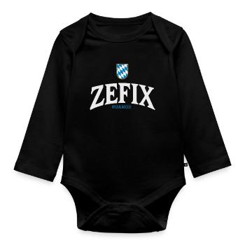 Armoiries bavaroises Logo ZEFIX - Body Bébé bio manches longues - noir - Devant