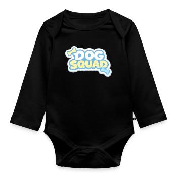 Dog Squad Pastel Paws - Organic Longsleeve Baby Bodysuit - black - Front