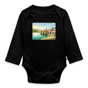 Lago del Turano - Baby Bio-Langarm-Body - Schwarz - Vorne