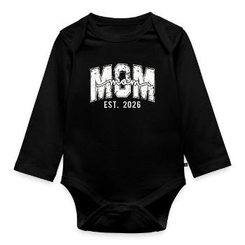 Mama Fondé en 2026 Design - Body Bébé bio manches longues - noir - Devant