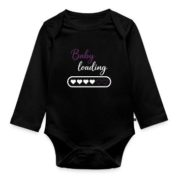 Baby Loading Herzprogress - Baby Bio-Langarm-Body - Schwarz - Vorne