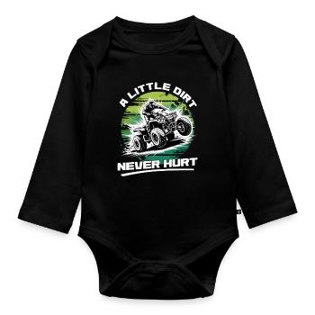 Quad ATV Garçons Hommes Quad Wheeler - Body Bébé bio manches longues - noir - Devant