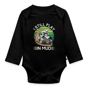 Quad ATV Garçons Hommes Quad Wheeler - Body Bébé bio manches longues - noir - Devant