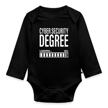 Cybersecurity Student Engineer Cyber Security - Organic Longsleeve Baby Bodysuit - black - Front