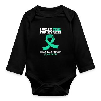Trigeminusneuralgie - Baby Bio-Langarm-Body - Schwarz - Vorne