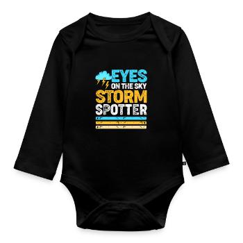 Meteorology Meteorologist Weather - Organic Longsleeve Baby Bodysuit - black - Front