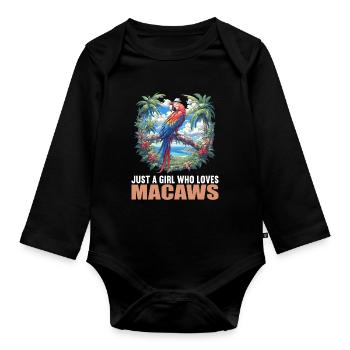 L’ère de l’ara - Body Bébé bio manches longues - noir - Devant