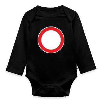 Homemade birthday shirt. Own year - Organic Longsleeve Baby Bodysuit - black - Front