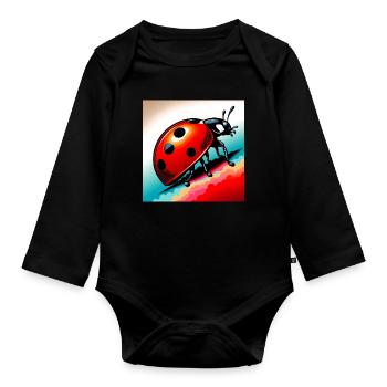 coccinelle - Body Bébé bio manches longues - noir - Devant