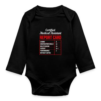 Assistant médical MFA - Body Bébé bio manches longues - noir - Devant