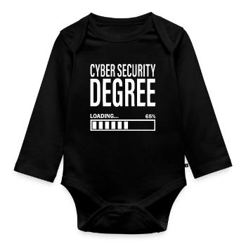Cybersecurity Student Engineer Cyber Security - Organic Longsleeve Baby Bodysuit - black - Front