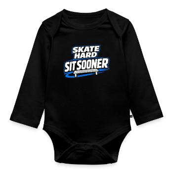 Ligue de la Bière Hockey Humour des joueurs drôles de hockey - Body Bébé bio manches longues - noir - Devant