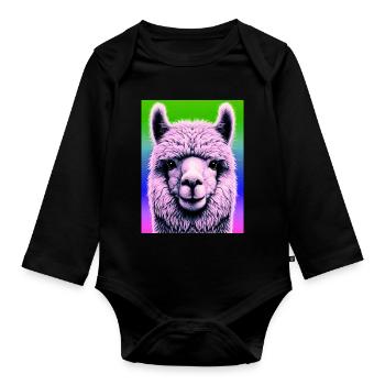 Alpaka - Baby Bio-Langarm-Body - Schwarz - Vorne