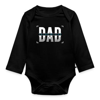Papa, du bist mein Heldenhemd - Baby Bio-Langarm-Body - Schwarz - Vorne