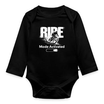 Mode Ride, Chemise Activée VTT VTT - Body Bébé bio manches longues - noir - Devant