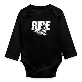 Cadeau de VTT Bike Mountain Shirt Ride Bike - Body Bébé bio manches longues - noir - Devant