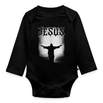 ART GRAPHIQUE DE JÉSUS - Body Bébé bio manches longues - noir - Devant