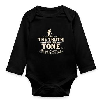 The truth is in the tone | Probe Detector - Organic Longsleeve Baby Bodysuit - black - Front