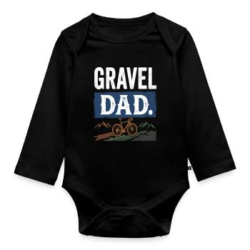 Vélo de Papa Gravel Aventure à vélo de Papa - Body Bébé bio manches longues - noir - Devant