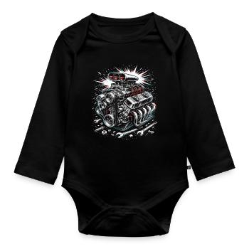 Engine Tuning Screwdriver Motorsport Design - Organic Longsleeve Baby Bodysuit - black - Front