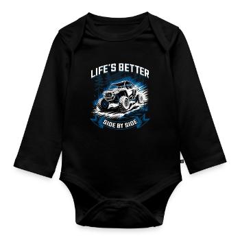 UTV Off Road 4 Wheeler Side by side - Baby Bio-Langarm-Body - Schwarz - Vorne