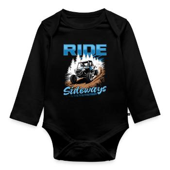 UTV Off Road 4 Wheeler Side by side - Organic Longsleeve Baby Bodysuit - black - Front
